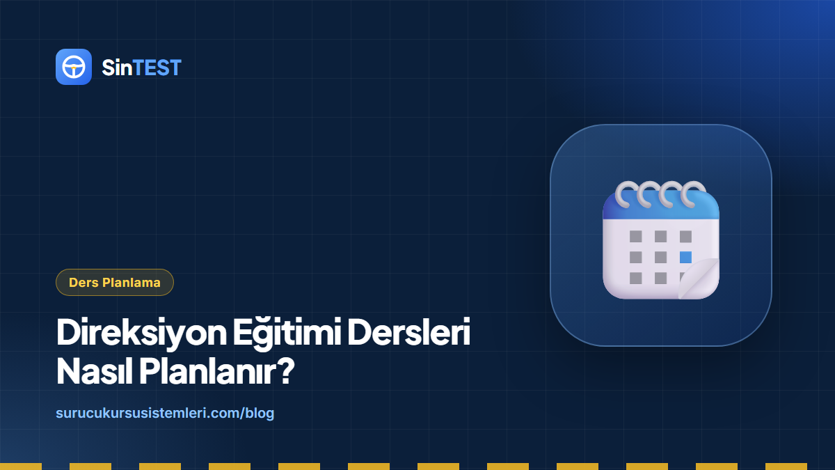 Direksiyon eğitimi derslerinin planlanması kapak görseli