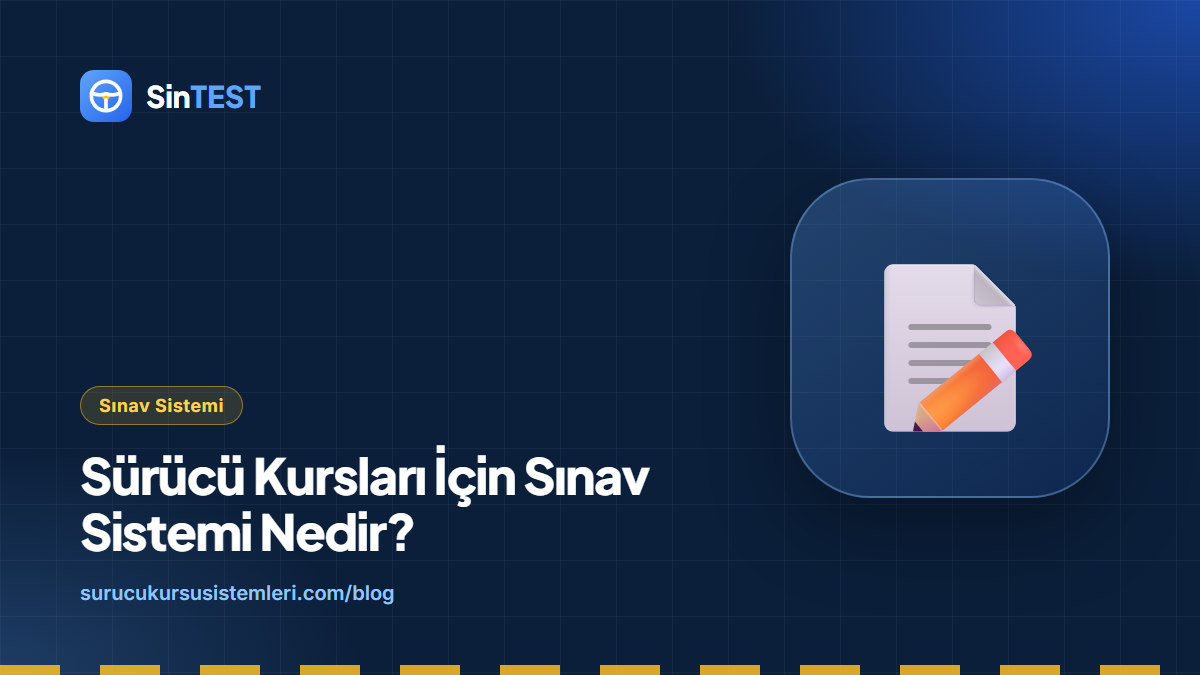 Sürücü kursları için sınav sistemi kapak görseli